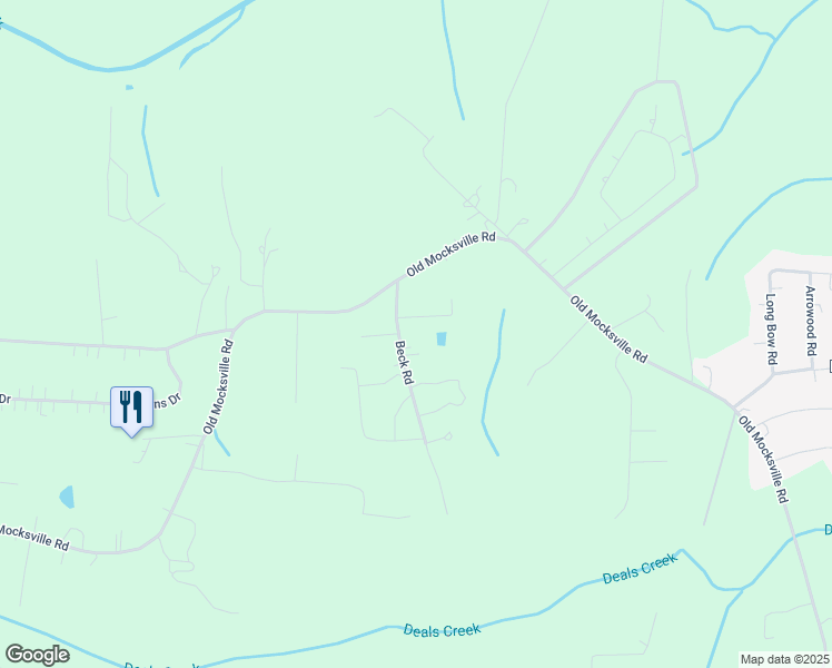 map of restaurants, bars, coffee shops, grocery stores, and more near 215 Beck Road in Salisbury