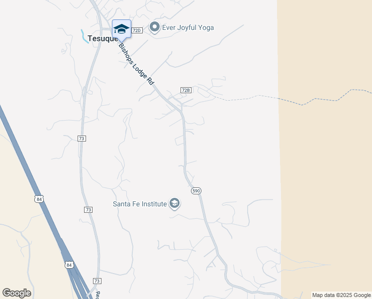 map of restaurants, bars, coffee shops, grocery stores, and more near 1489 State Route 590 in Santa Fe