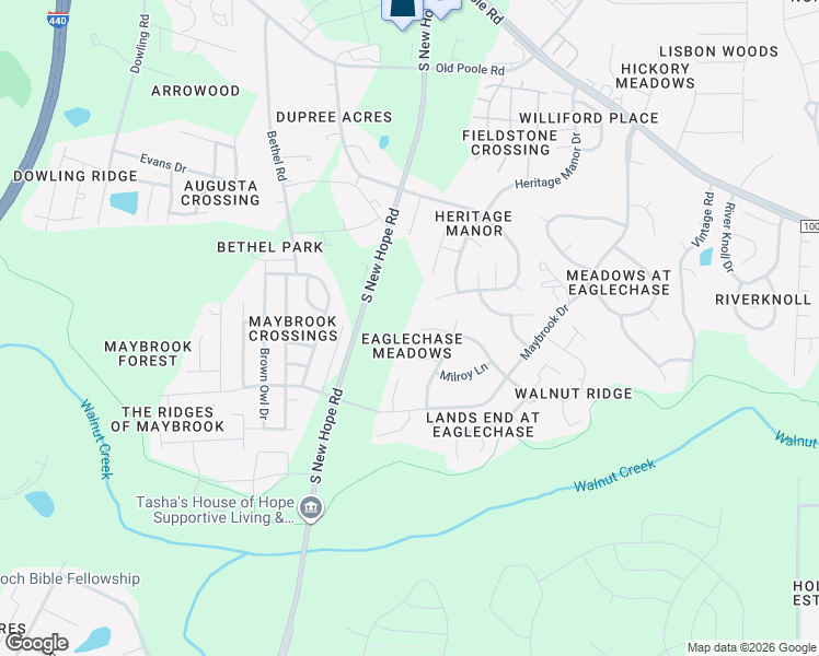 map of restaurants, bars, coffee shops, grocery stores, and more near 5201 Pronghorn Lane in Raleigh