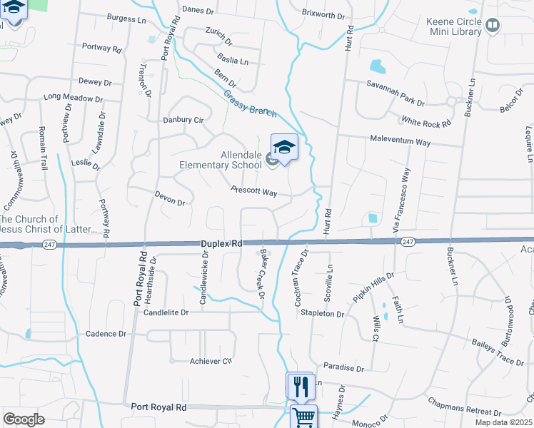 map of restaurants, bars, coffee shops, grocery stores, and more near 2969 Augusta Trace Drive in Spring Hill