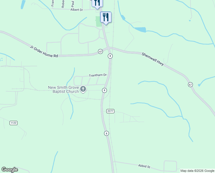 map of restaurants, bars, coffee shops, grocery stores, and more near 4307 North Carolina 8 in Lexington