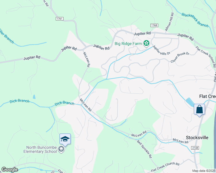 map of restaurants, bars, coffee shops, grocery stores, and more near 41 Hannah Marie Drive in Weaverville