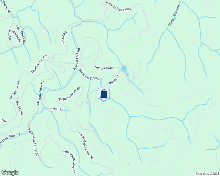 map of restaurants, bars, coffee shops, grocery stores, and more near 2328 Willow Lane in Pigeon Forge