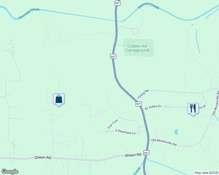 map of restaurants, bars, coffee shops, grocery stores, and more near 313 North Deerfield Circle in Salisbury