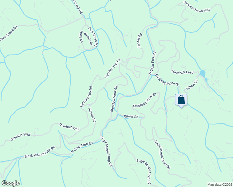 map of restaurants, bars, coffee shops, grocery stores, and more near 3041 Meadow View Road in Sevierville