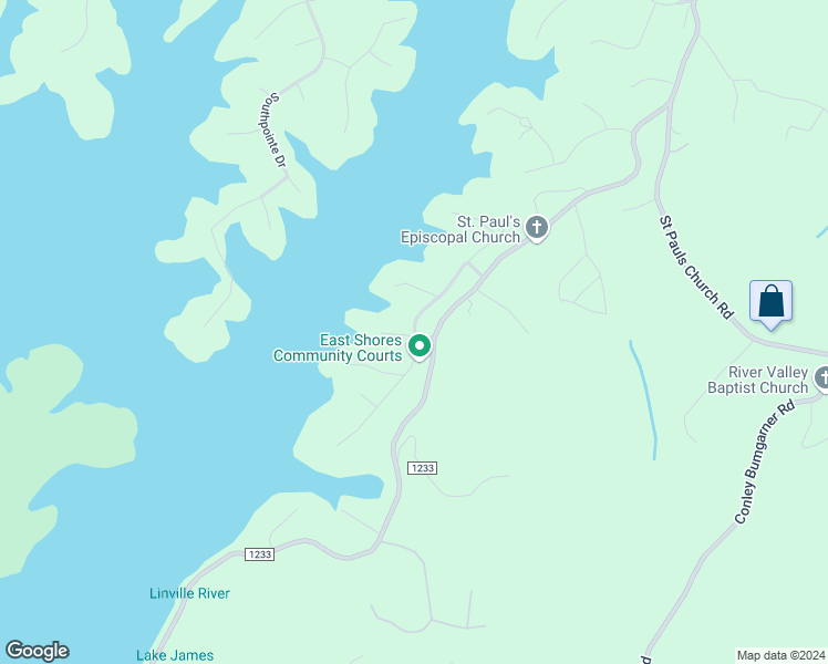 map of restaurants, bars, coffee shops, grocery stores, and more near 2098 Waterford Way in Morganton