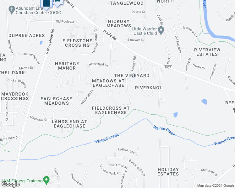 map of restaurants, bars, coffee shops, grocery stores, and more near 5400 Tatten Hoe Court in Raleigh