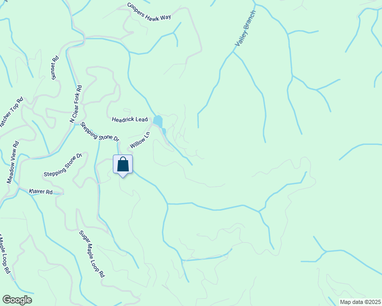 map of restaurants, bars, coffee shops, grocery stores, and more near 2202 Ridgeland Circle in Sevierville