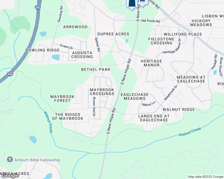 map of restaurants, bars, coffee shops, grocery stores, and more near 1505 Cricket Ridge Drive in Raleigh