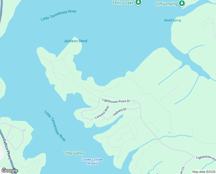 map of restaurants, bars, coffee shops, grocery stores, and more near 1252 Marina Way in Lenoir City