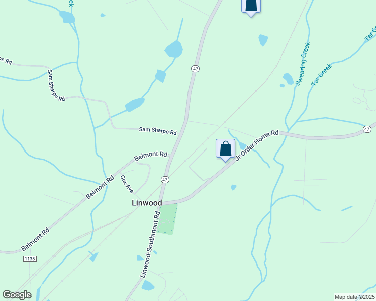 map of restaurants, bars, coffee shops, grocery stores, and more near 4735 Old Linwood Road in Linwood
