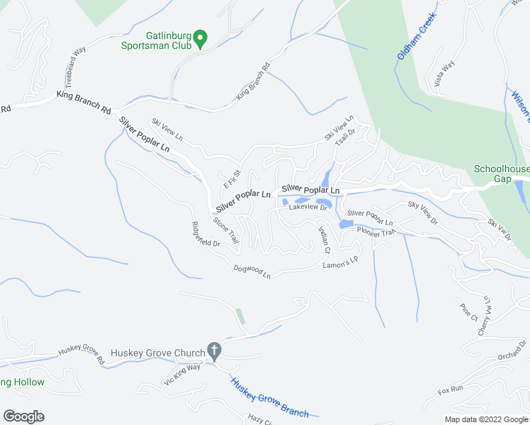 map of restaurants, bars, coffee shops, grocery stores, and more near 1129 South Spring Hollow Road in Sevierville