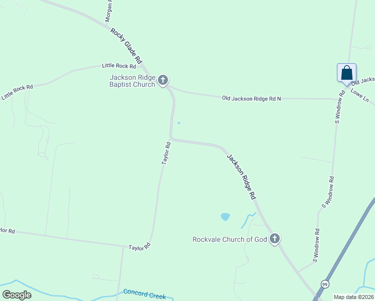 map of restaurants, bars, coffee shops, grocery stores, and more near 7106 Jackson Ridge Road in Rockvale