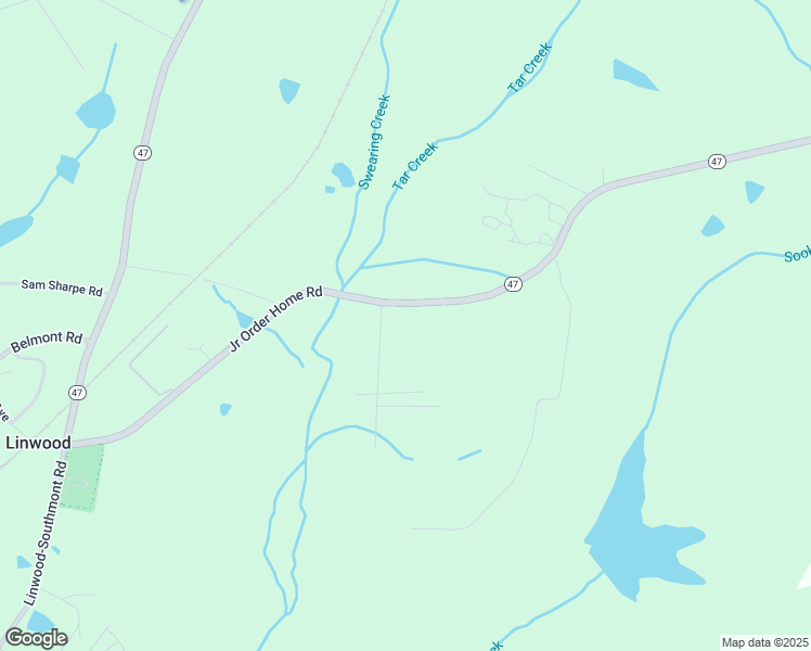 map of restaurants, bars, coffee shops, grocery stores, and more near Junior Order Home Road in Linwood