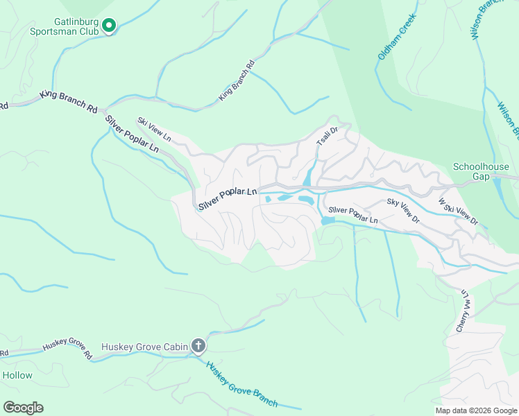 map of restaurants, bars, coffee shops, grocery stores, and more near 1129 South Spring Hollow Road in Sevierville