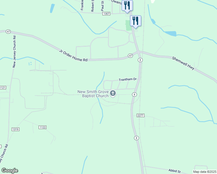 map of restaurants, bars, coffee shops, grocery stores, and more near 524 Trantham Drive in Lexington