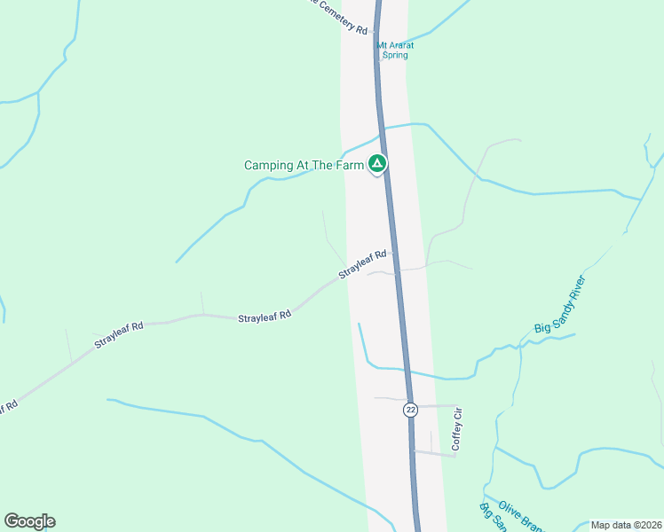 map of restaurants, bars, coffee shops, grocery stores, and more near 164 Strayleaf Road in Wildersville