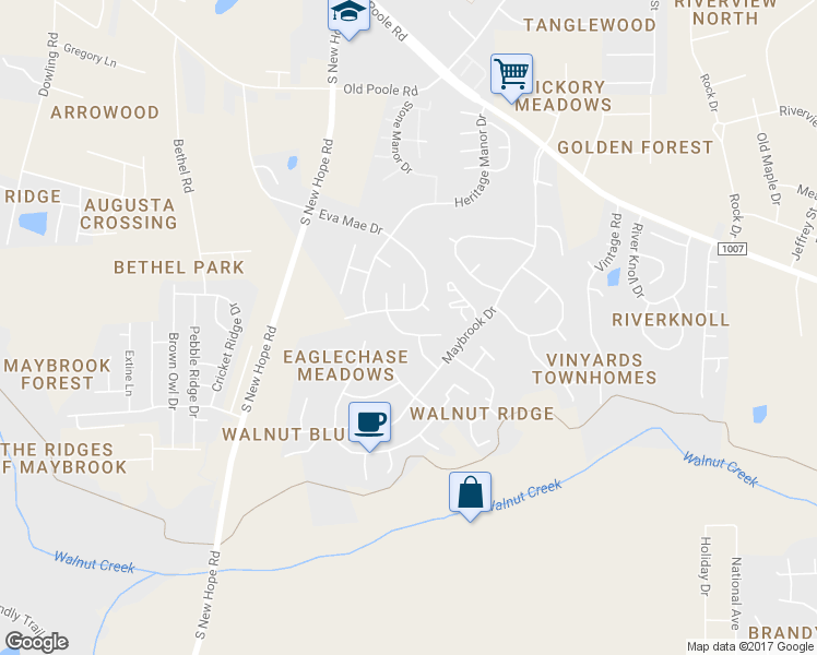 map of restaurants, bars, coffee shops, grocery stores, and more near 1729 Winway Dr in Raleigh