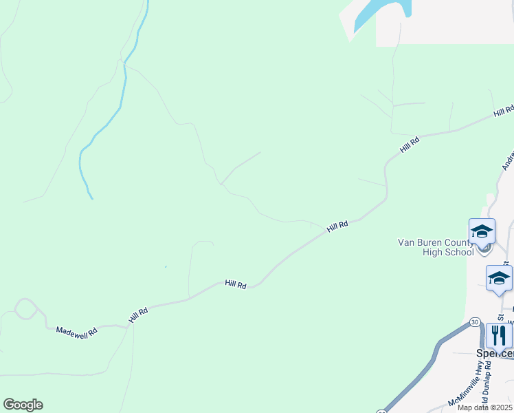 map of restaurants, bars, coffee shops, grocery stores, and more near 281 Spokelay Road in Spencer