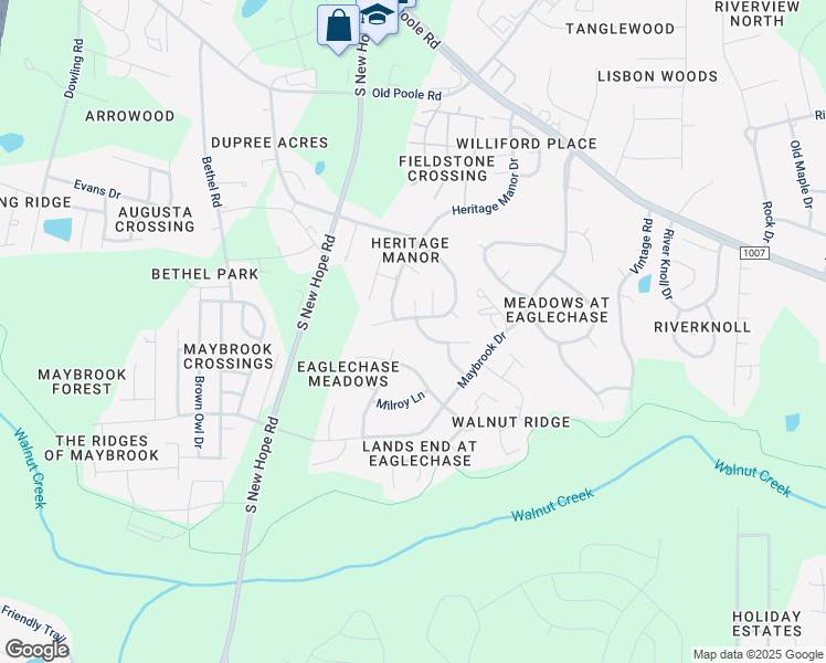 map of restaurants, bars, coffee shops, grocery stores, and more near 1712 Winway Drive in Raleigh