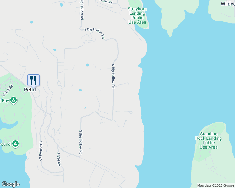 map of restaurants, bars, coffee shops, grocery stores, and more near 29014 South Big Hollow Road in Park Hill