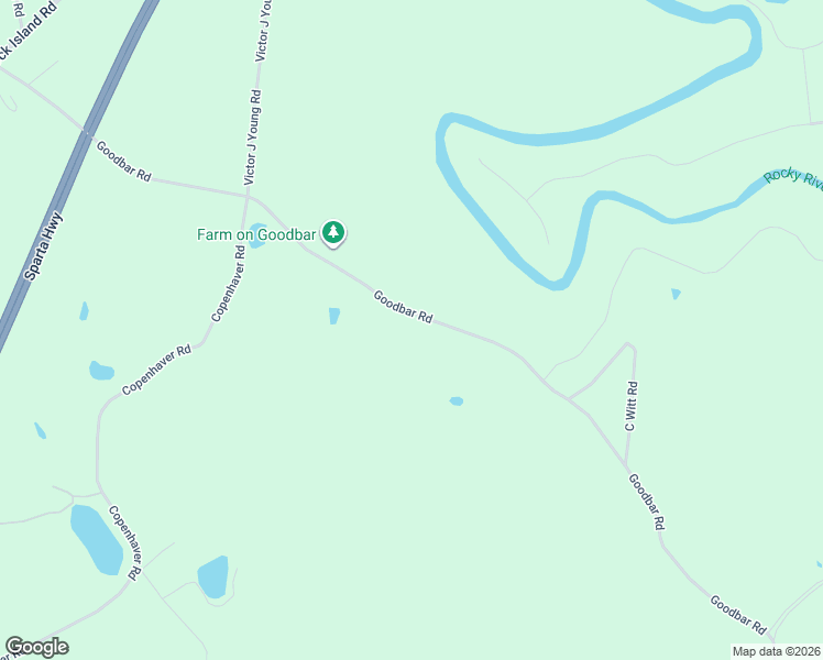 map of restaurants, bars, coffee shops, grocery stores, and more near 1096 Goodbar Road in Rock Island