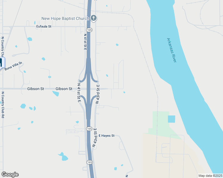 map of restaurants, bars, coffee shops, grocery stores, and more near 4469 Gibson Street in Muskogee