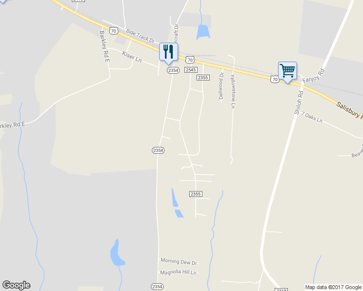 map of restaurants, bars, coffee shops, grocery stores, and more near 206 Sigmon Road in Statesville