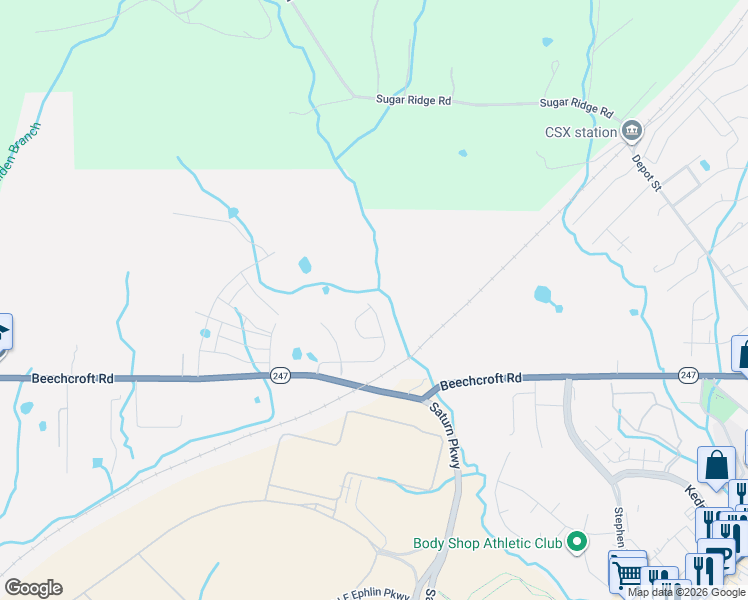 map of restaurants, bars, coffee shops, grocery stores, and more near 1162 Wrights Mill Road in Spring Hill