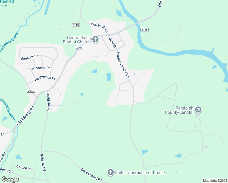 map of restaurants, bars, coffee shops, grocery stores, and more near 1027 Pearl Court in Randleman