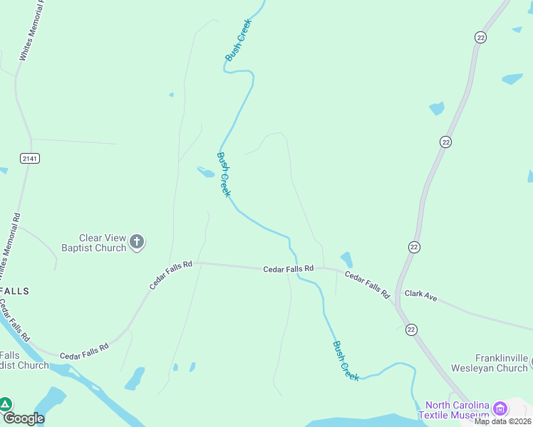 map of restaurants, bars, coffee shops, grocery stores, and more near 1333 Nevit Lane in Franklinville
