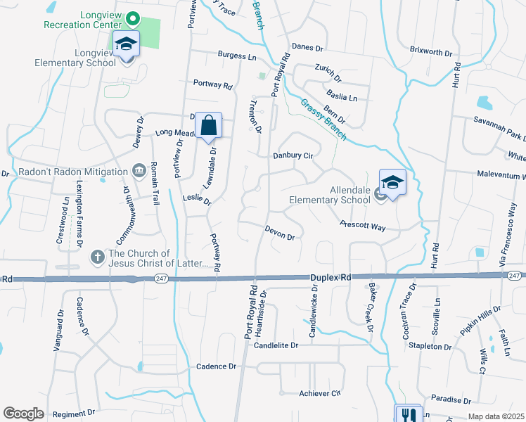 map of restaurants, bars, coffee shops, grocery stores, and more near 1558 Halifax Drive in Spring Hill