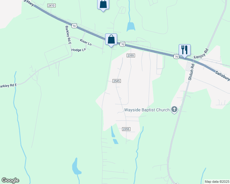 map of restaurants, bars, coffee shops, grocery stores, and more near 192 Sigmon Road in Statesville