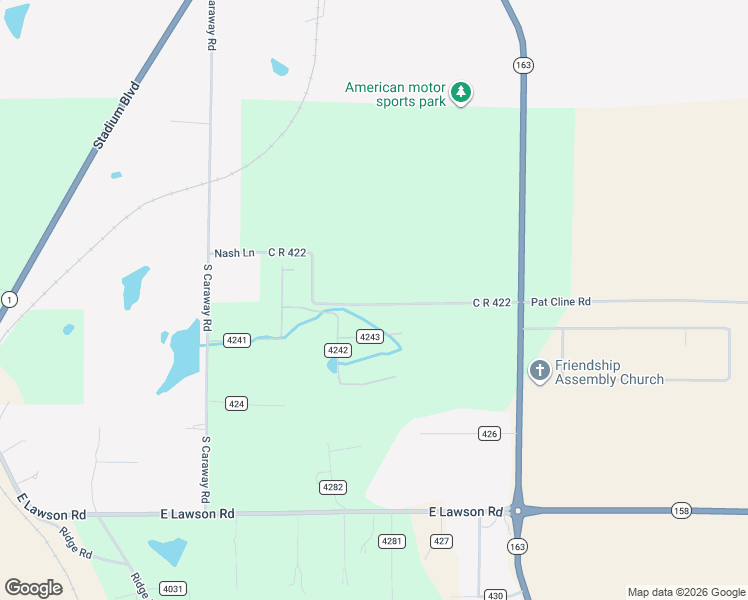 map of restaurants, bars, coffee shops, grocery stores, and more near C R 422 in Jonesboro