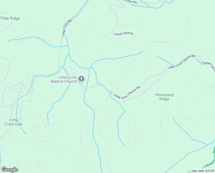 map of restaurants, bars, coffee shops, grocery stores, and more near 1605 Little Cove Church Road in Sevierville