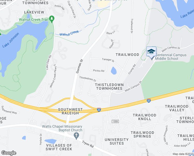 map of restaurants, bars, coffee shops, grocery stores, and more near 1620 Nesfield Place in Raleigh