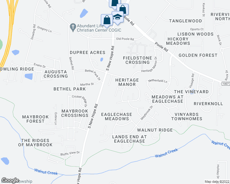 map of restaurants, bars, coffee shops, grocery stores, and more near 1308 Kinsfolk Circle in Raleigh