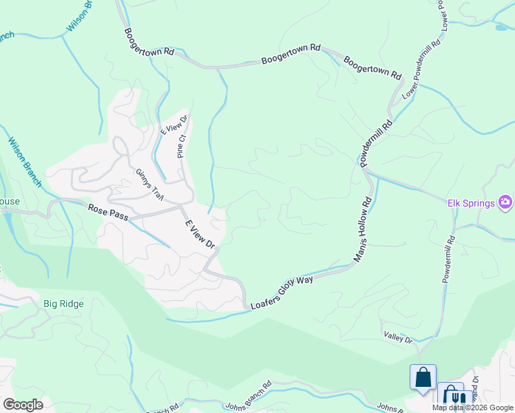 map of restaurants, bars, coffee shops, grocery stores, and more near 4224 South Boogertown Road in Sevierville