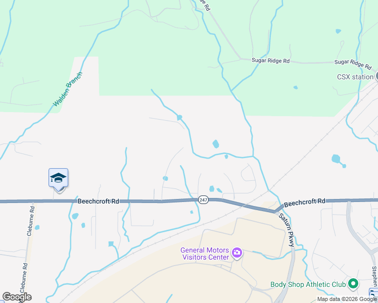 map of restaurants, bars, coffee shops, grocery stores, and more near 578 Beechcroft Road in Spring Hill