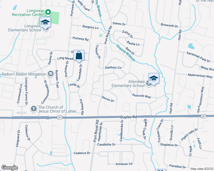 map of restaurants, bars, coffee shops, grocery stores, and more near 2315 Hayward Lane in Spring Hill