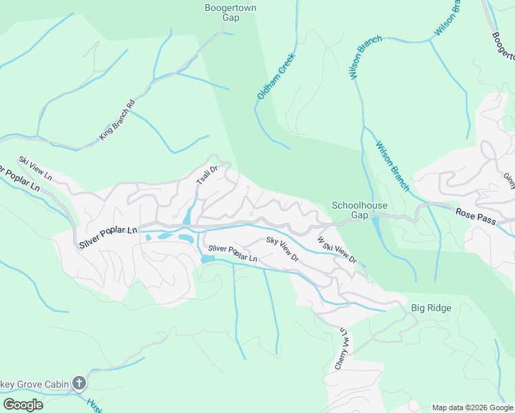 map of restaurants, bars, coffee shops, grocery stores, and more near 1005 West Ski View Drive in Gatlinburg