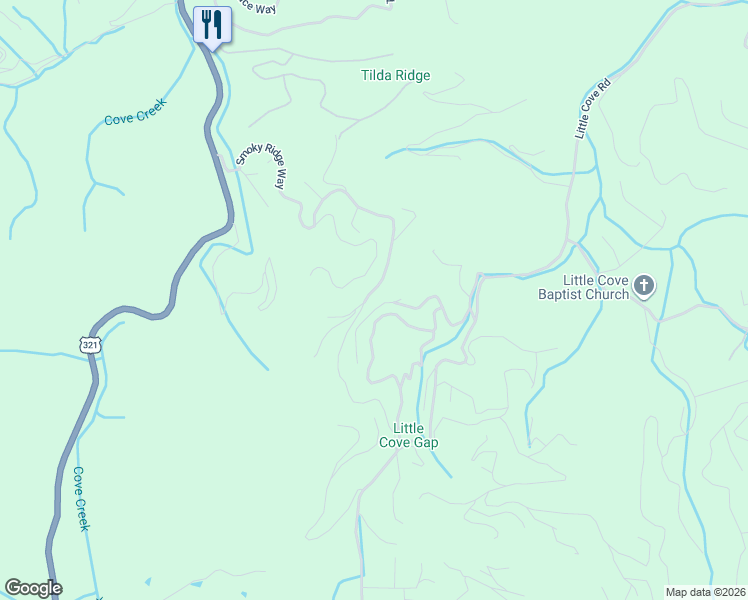 map of restaurants, bars, coffee shops, grocery stores, and more near 3349 Lonesome Pine Way in Sevierville