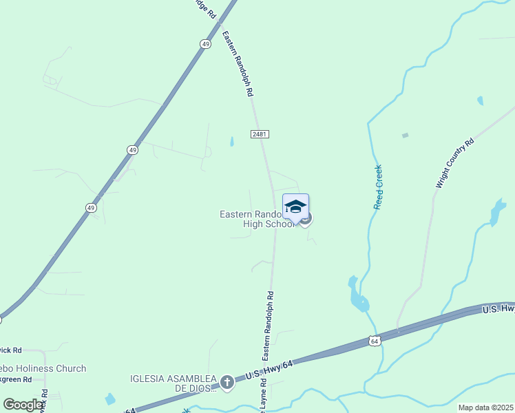 map of restaurants, bars, coffee shops, grocery stores, and more near 5621 Bent Oak Avenue in Ramseur