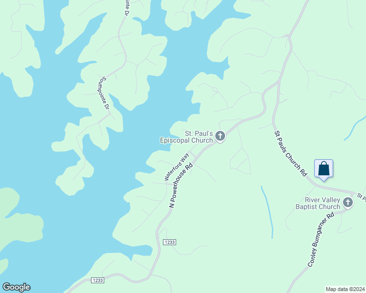 map of restaurants, bars, coffee shops, grocery stores, and more near 1779 Waterford Way in Morganton