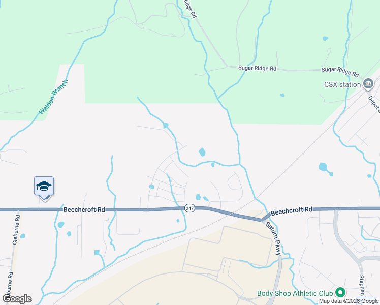 map of restaurants, bars, coffee shops, grocery stores, and more near 578 Beechcroft Road in Spring Hill