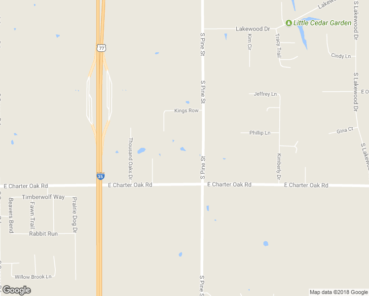 map of restaurants, bars, coffee shops, grocery stores, and more near 11671 South Pine Street in Guthrie