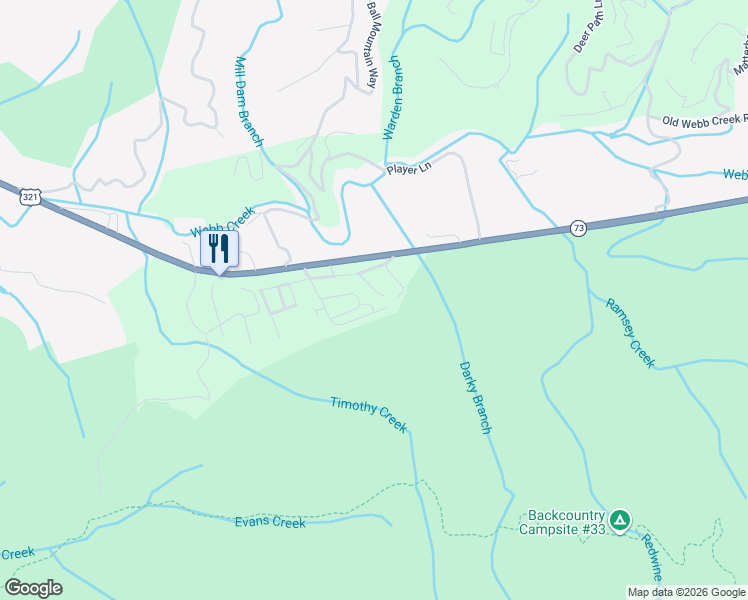 map of restaurants, bars, coffee shops, grocery stores, and more near 244 Forest Hills Drive in Sevierville