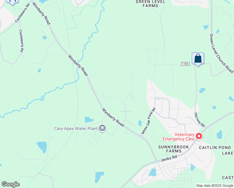 map of restaurants, bars, coffee shops, grocery stores, and more near 1401 Wimberly Road in Apex