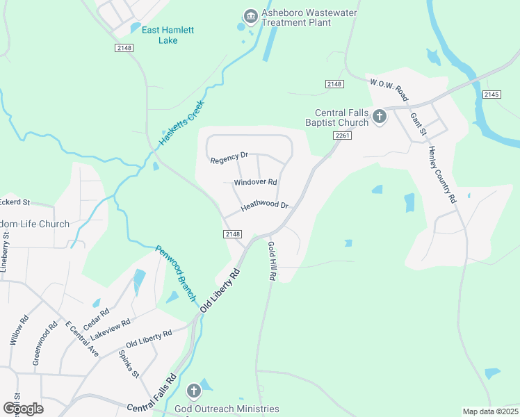 map of restaurants, bars, coffee shops, grocery stores, and more near 1126 Heathwood Drive in Randleman