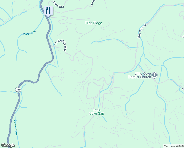 map of restaurants, bars, coffee shops, grocery stores, and more near 3339 Lonesome Pine Way in Sevierville